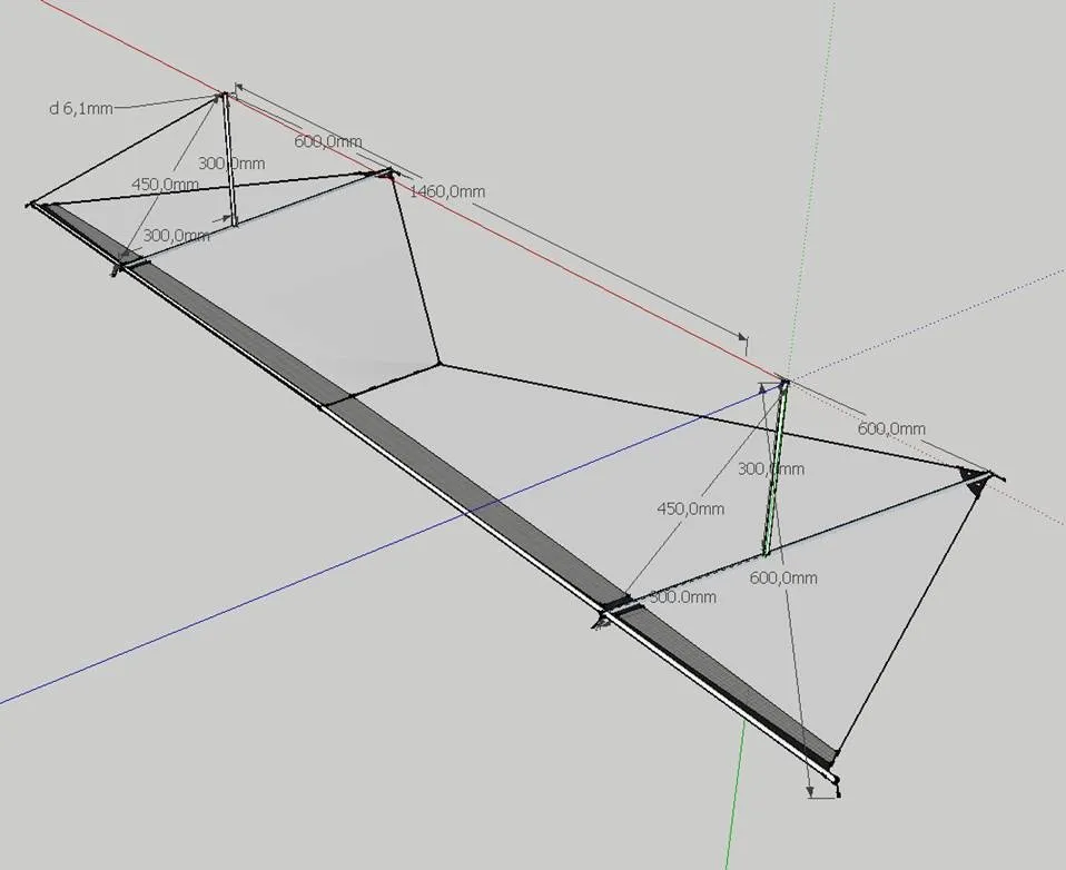 Schéma de tension des magic sticks par Cengel Kites
