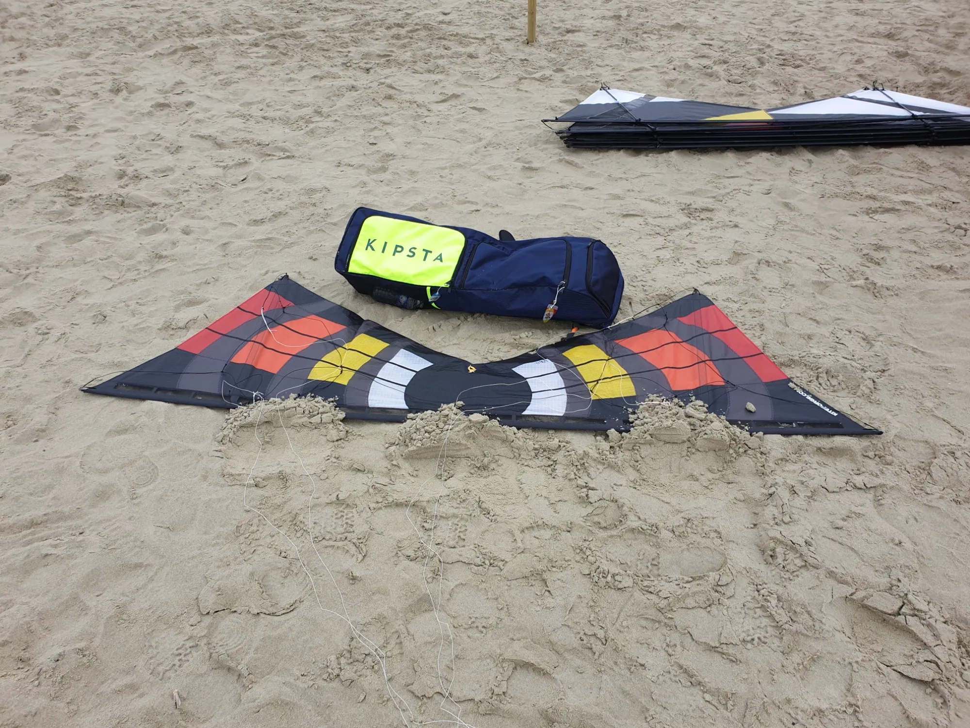 On sand, the Rev lies on its back