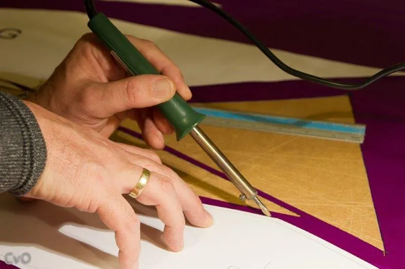 Cutting with a soldering iron