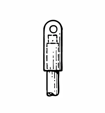 Fig. 6 — Strut-to-LE connection (front view).