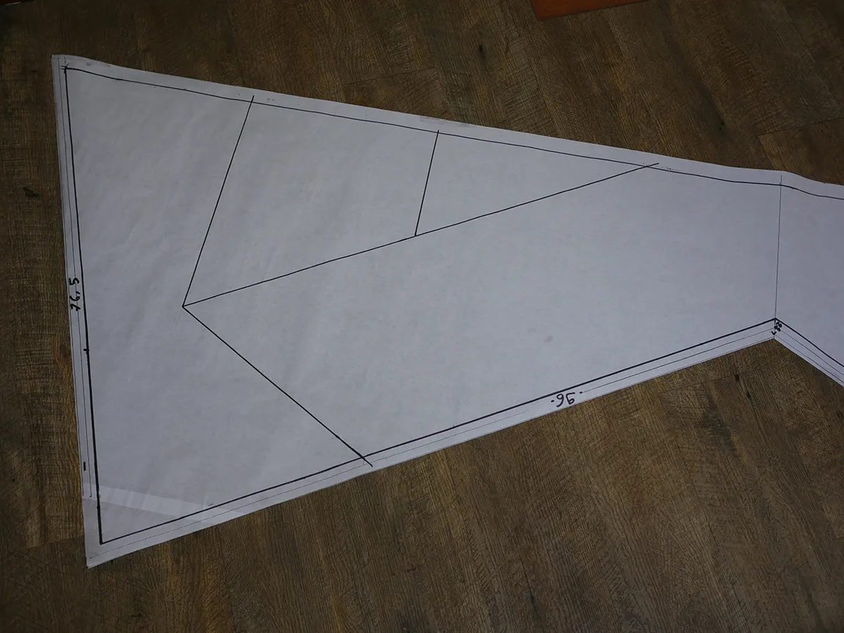 Pattern size 1:1 with paneling