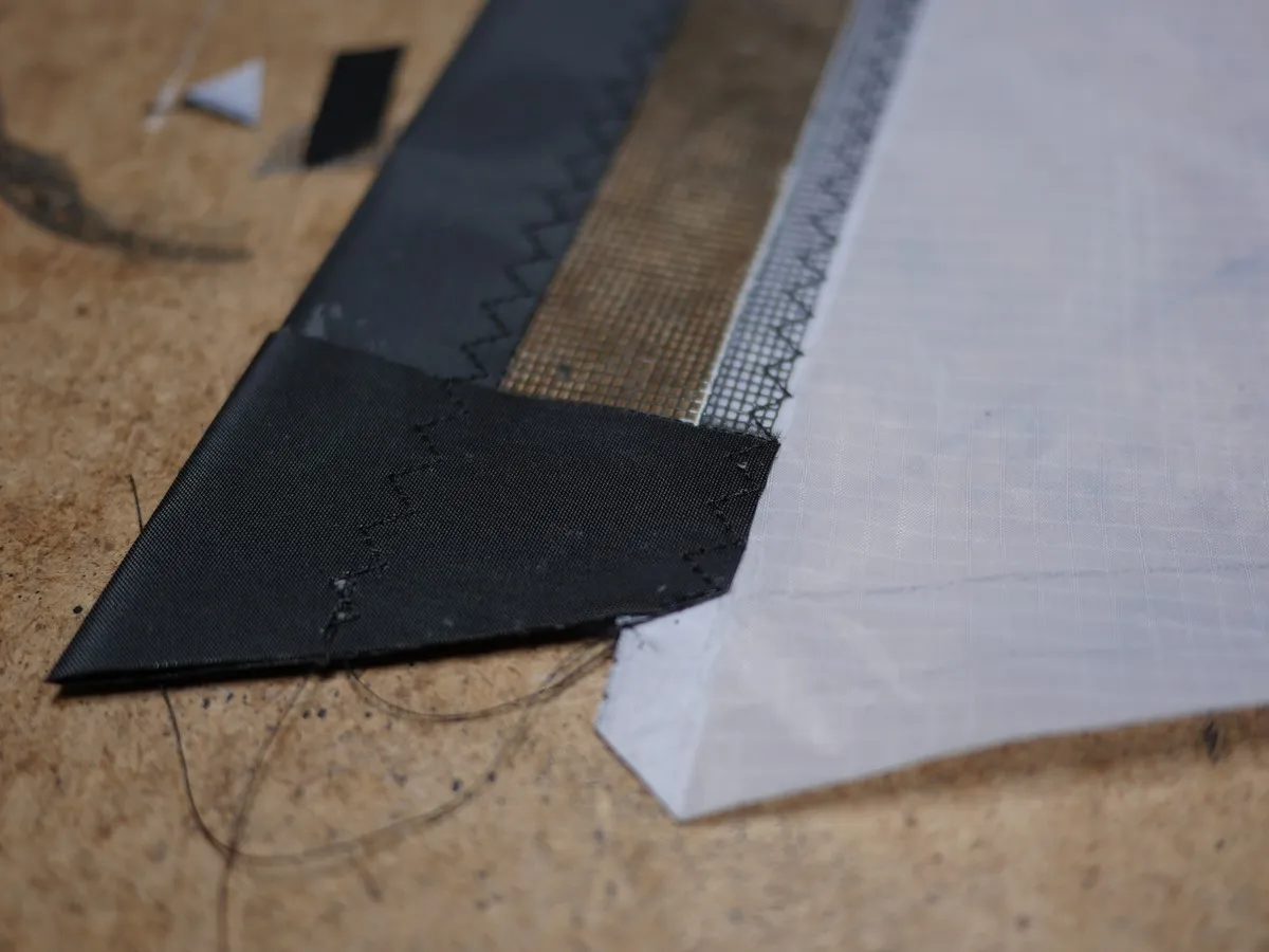 Trimming excess between leading and trailing edge