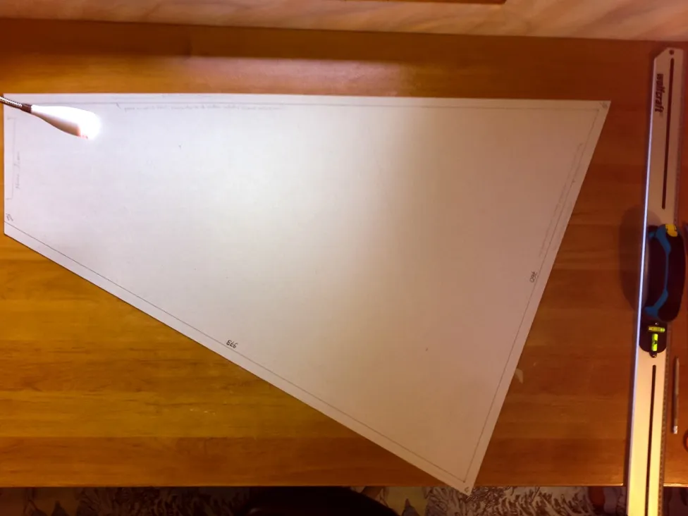 Making the "master" pattern for the 2 wings