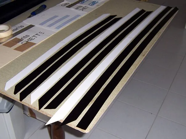 18 black Icarex panels cut (hem/contour panels).