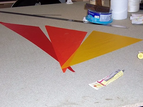 Assembly "small side". red, orange and yellow.