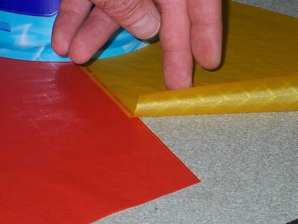 Gluing detail.