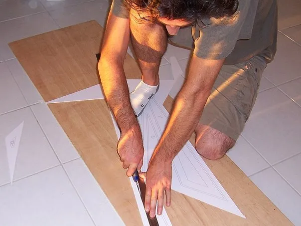 Cutting of templates.