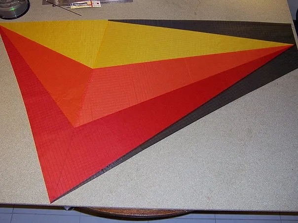 And here's a complete glued wing.