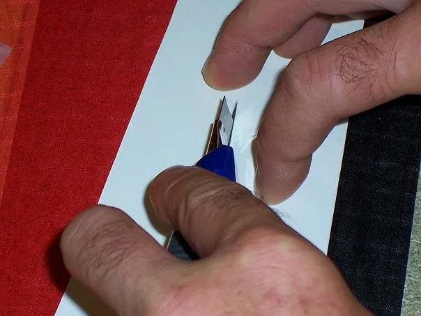 Finishing cut (tips) with cutter.