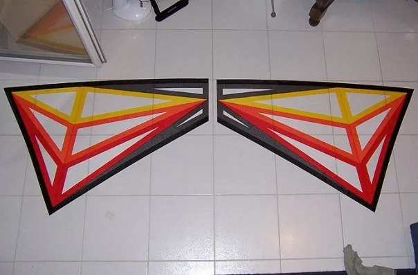 The 2 UL wings. All panels glued. The other 4 wings for the VTD and HVTD still need to be done in the same way...