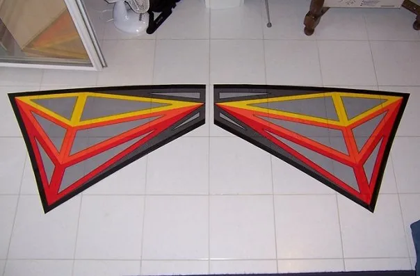 The 2 wings for the VTD. All panels are glued. The remaining 2 wings for the HVTD...