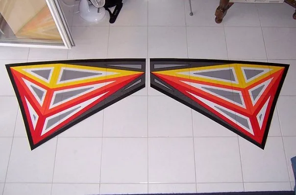 The 2 wings for the HVTD. All panels are glued.