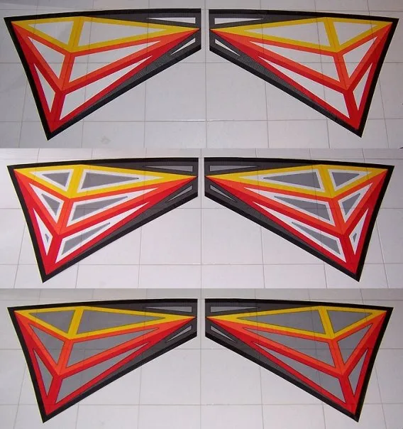 All 6 wings are now finished and glued. Next step: Sewing!