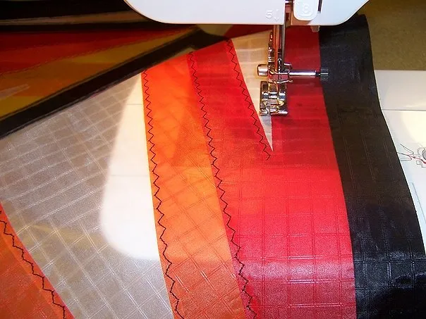 Panelled sewing.