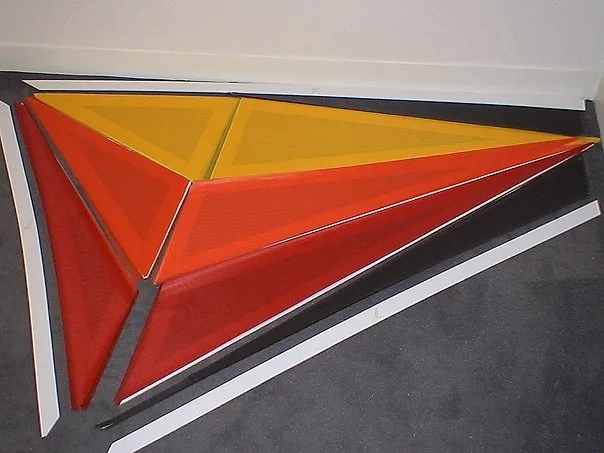 48 main panels of colored Icarex are now cut.