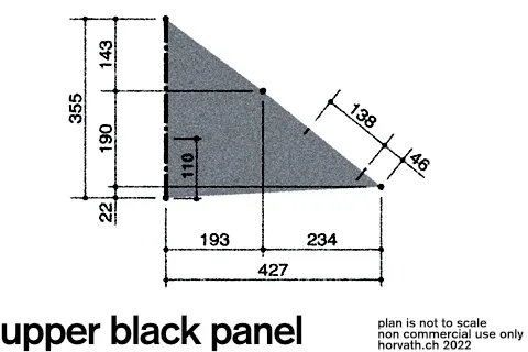 Plan du panneau noir supérieur du cerf-volant