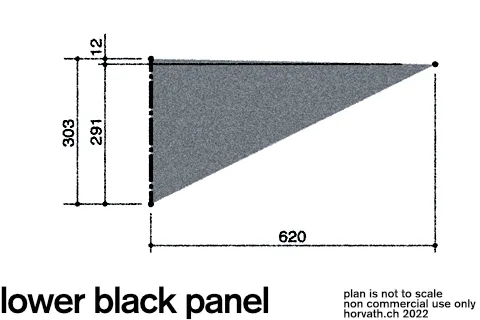 Plan du panneau noir inférieur du cerf-volant