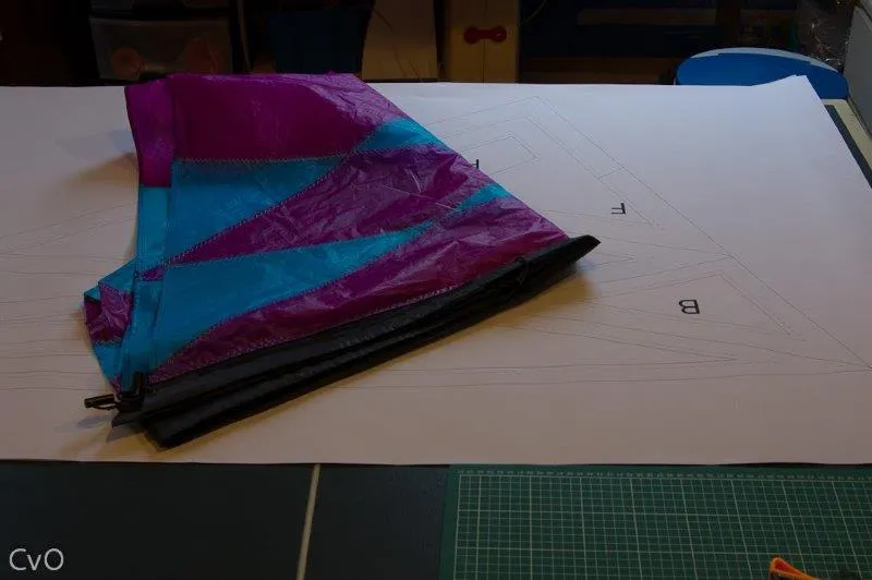 La voile avant la modification