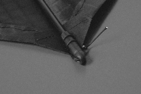 Nose of the kite with tensioning line solution.