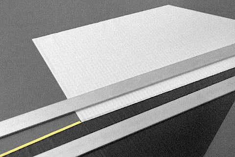 Taping the first seam of the sail