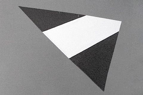 The assembled sail, three panels of Icarex